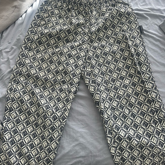 Marine Serre Zephyr Diamond-pattern Moon Pants sz Large - Picture 3 of 6